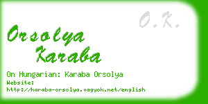 orsolya karaba business card